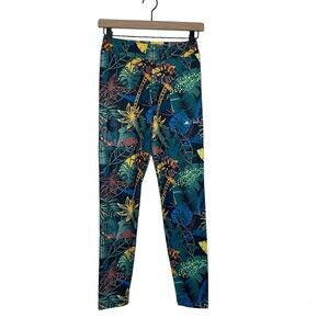 Adidas Girls AEROREADY X Disney Lion King Tights Jungle Print Size L 13/14Y